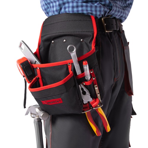 Подсумок поясной, 8 карманов, держатель для молотка, для клещей Matrix фото 8