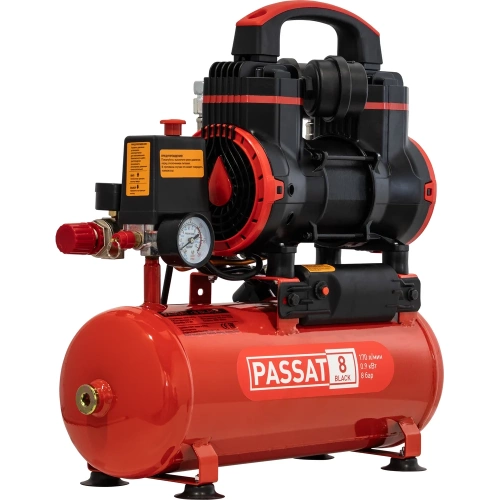 Компрессор Aurora PASSAT-8 BLACK тихий, безмасляный, 8 л, 170л/мин, 0.9 кВт 35008 фото 8 Компрессор Aurora PASSAT-8 BLACK тихий, безмасляный, 8 л, 170л/мин, 0.9 кВт 35008 фото 8