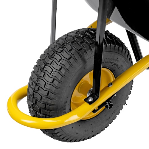 Тачка строительная, усиленная, объем 130 л, 230 кг, колесо 15х6.00-6 Denzel фото 8