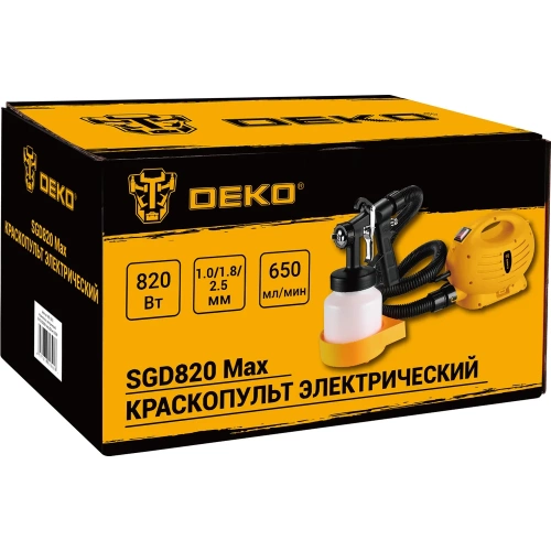 Краскопульт электрический DEKOSGD820 Max, 800 мл, 820Вт 085-1332 фото 5 Краскопульт электрический DEKOSGD820 Max, 800 мл, 820Вт 085-1332 фото 5