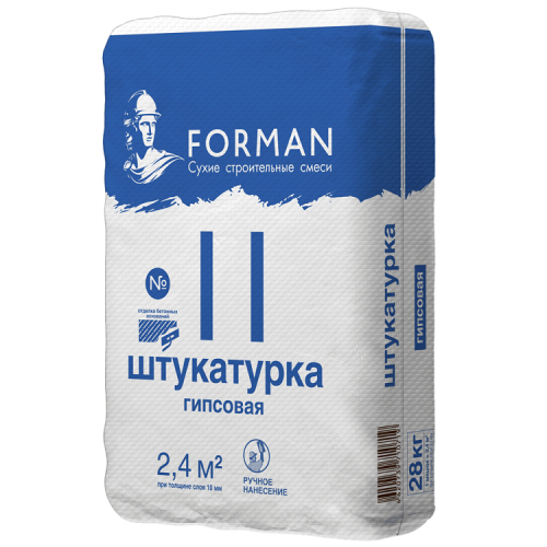 Штукатурка гипсовая Forman 11 белая для ручного нанесения 10-30 мм 28 кг
