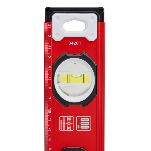 Уровень алюминиевый, фрезерованный, 3 глазка, рукоятки, 600 мм Matrix фото 7