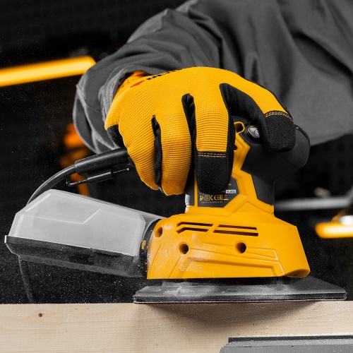 Треугольник абразивный на ворc. подложке под "липучку", перф., P 150, 150х150х100 мм, 5 шт. Denzel фото 8