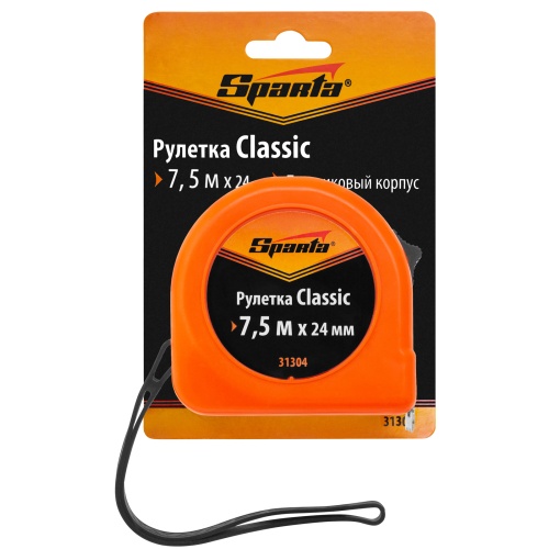 Рулетка Classic,7,5 м х 24 мм,пластиковый корпус Sparta фото 6