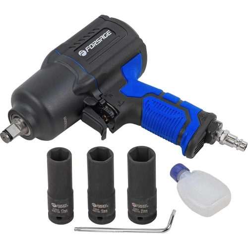 Пневмогайковерт ударный Forsage "Twin Hammer" с регулировкой усилия в облегченном корпусе 1/2" + набор головок F-82549K4(48139) фото 10 Пневмогайковерт ударный Forsage "Twin Hammer" с регулировкой усилия в облегченном корпусе 1/2" + набор головок F-82549K4(48139) фото 10