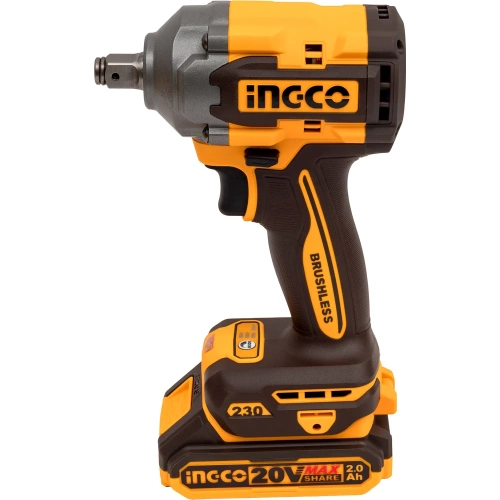 Гайковерт-импакт INGCO BL 20В 1/2x1/4 SUPER INDUSTRIAL CIWLI20236 фото 3 Гайковерт-импакт INGCO BL 20В 1/2x1/4 SUPER INDUSTRIAL CIWLI20236 фото 3