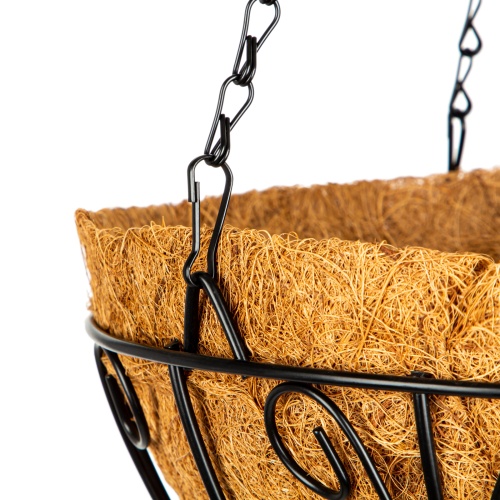 Кашпо подвесное с декором, с кокосовой корзиной, диаметр, 30 см Palisad фото 2