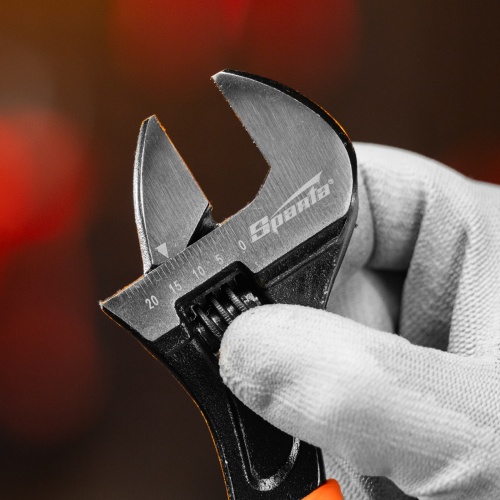 Ключ разводной, 200 мм, двухкомпонентная рукоятка Sparta фото 7