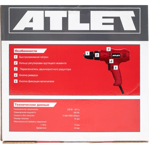 Дрель-шуруповерт ATLET PDN400N фото 11 Дрель-шуруповерт ATLET PDN400N фото 11