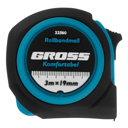 Рулетка Komfortabel 3 м х 19 мм,обрезиненный корпус Gross фото 4 Рулетка Komfortabel 3 м х 19 мм,обрезиненный корпус Gross фото 4