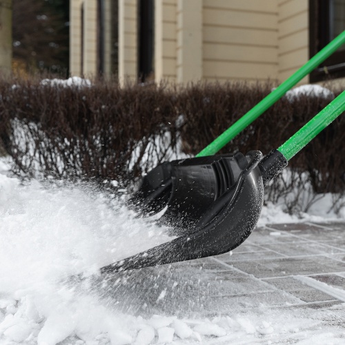 Скрепер для уборки снега, полипропилен, 710х320х1325 мм, усиленная стальная рукоятка, BASE Palisad фото 10