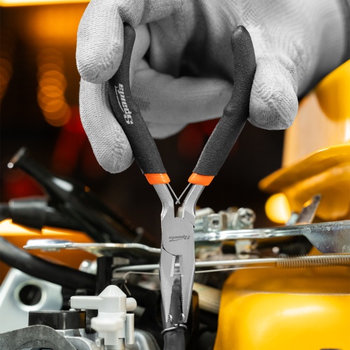 Длинногубцы прямые Mini, 130 мм, никелированные, авторазжим Sparta фото 10 Длинногубцы прямые Mini, 130 мм, никелированные, авторазжим Sparta фото 10