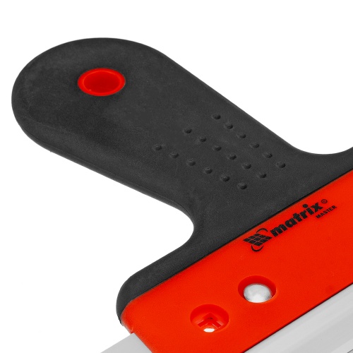 Шпатель фасадный из нержавеющей стали, 250 мм, узкое полотно, двухкомпонентная ручка Matrix фото 4