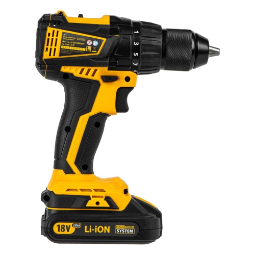 Дрель-шуруповерт аккумуляторная, бесщет. BLDL-IB-18-02, Li-Ion, 18 В, 2 акк. Denzel фото 5