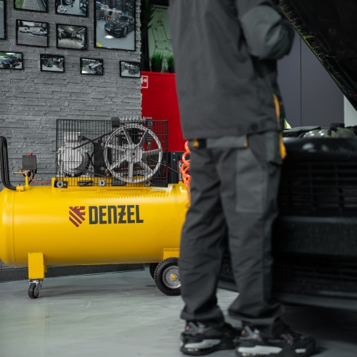 Компрессор воздушный BCI3000-T/200, ременный привод , 3.0 кВт, 200 литров, 530 л/мин Denzel фото 25