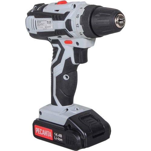 Аккумуляторная дрель-шуруповерт Ресанта ДА-14-2ЛК 75/14/4 фото 5