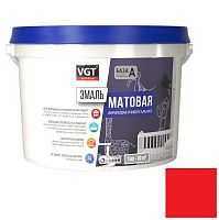 Эмаль универсальная VGT матовая красная RAL 3020 1 кг