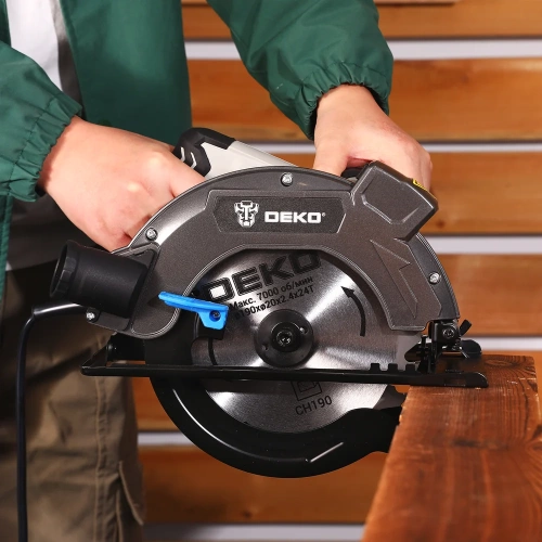 Дисковая (циркулярная) пила DEKO CSDK-1800 PRO, 1800Вт, 190мм диск поддержание оборотов, плавный пуск 085-1152 фото 10