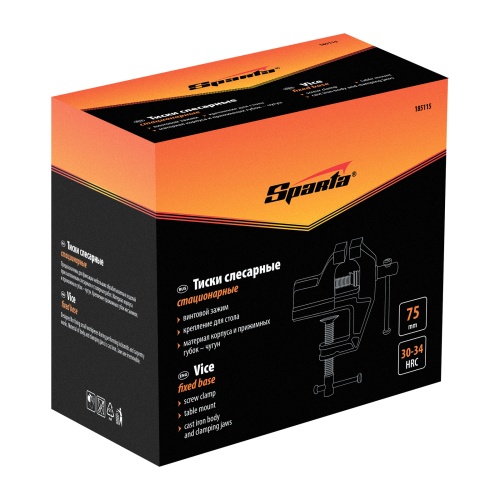 Тиски, 75 мм, крепление для стола Sparta фото 28