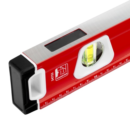 Уровень алюминиевый, магнит, фрезерованный, 3 глазка (1 зеркальный) двухкомпонентные рукоятки, 1000 мм Matrix фото 5