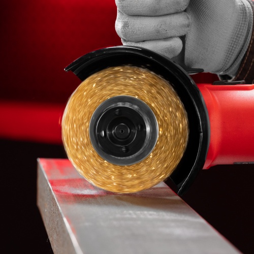 Щетка для УШМ, 100 мм, посадка 22.2 мм, плоская, латунированная витая проволока Matrix фото 8 Щетка для УШМ, 100 мм, посадка 22.2 мм, плоская, латунированная витая проволока Matrix фото 8