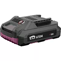 Аккумулятор КМ АТОМ, 18В, 2Ач, Li-Ion BLI-18/2,1