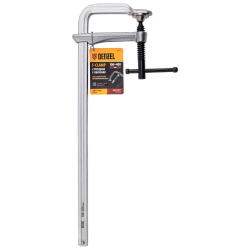 Струбцина F-образная, 100x400мм, кованая Denzel фото 4