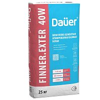 Шпатлевка цементная базовая Dauer Finner Exter 40 W армированная белая 25 кг
