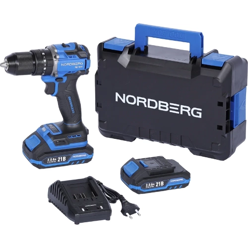 Шуруповерт аккумуляторный NORDBERG макс.диам. сверла 13 мм, 21 В, 70 Нм с 2 аккумуляторами и зарядным уст-вом NE106K фото 6