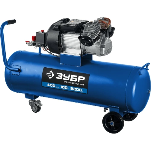 Воздушный масляный компрессор ЗУБР Профессионал 400 л/мин, 100 л, 2200 Вт, КПМ-400-100 фото 3 Воздушный масляный компрессор ЗУБР Профессионал 400 л/мин, 100 л, 2200 Вт, КПМ-400-100 фото 3