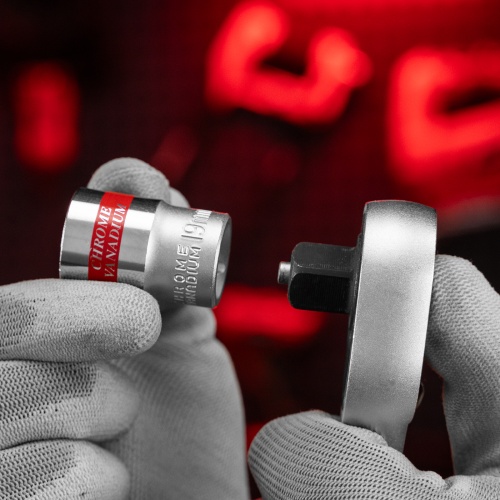 Головка торцевая, 19 мм, шестигранная, CrV, под квадрат 1/2, хромированная Matrix фото 6