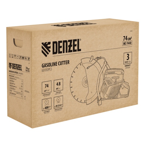 Бензорез МС-7440, 74 см3, диаметр диска 400 мм DENZEL фото 5 Бензорез МС-7440, 74 см3, диаметр диска 400 мм DENZEL фото 5