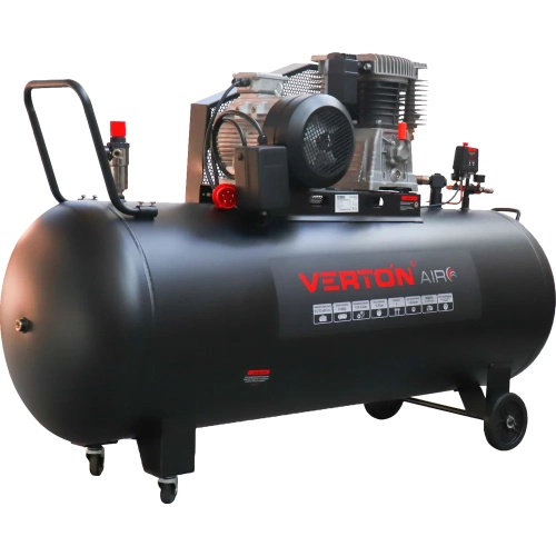 Компрессор ременной VERTON Air AC-500/1120R, 380/50 В/Гц, масл ремен, 1120л/мин, V500л, мощность5.5 кВт, макс давление12.5 бар, двиг, Медь, двухступ.голов 01.14017.25122 фото 6