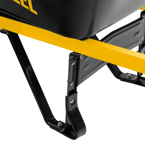 Тачка строительная, усиленная, объем 140 л, 250 кг, двухколесная, колесо 15х6.00-6 Denzel фото 7