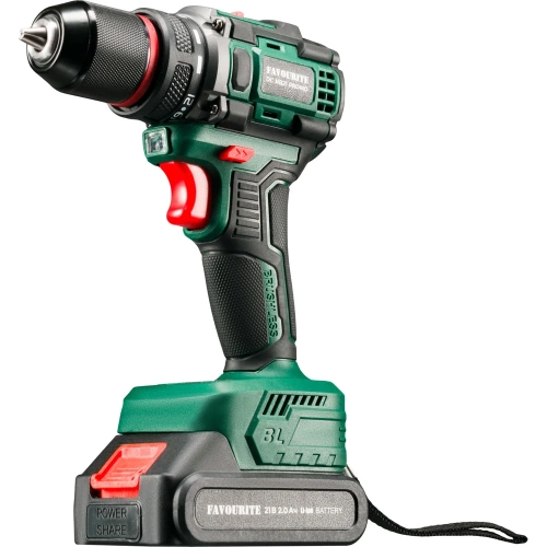 Дрель-шуруповёрт аккумуляторный FAVOURITE DC NB21 PROMO Li-ion, 21В, бесщёточн. 121157221 фото 3 Дрель-шуруповёрт аккумуляторный FAVOURITE DC NB21 PROMO Li-ion, 21В, бесщёточн. 121157221 фото 3