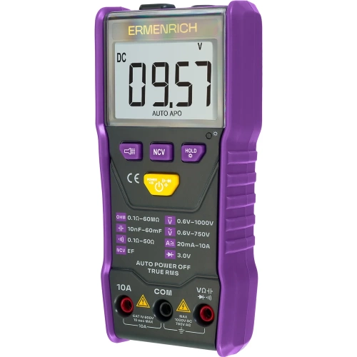 Цифровой мультиметр Ermenrich (Эрменрих) Zing TC20, фиолетовый 83844 Цифровой мультиметр Ermenrich (Эрменрих) Zing TC20, фиолетовый 83844