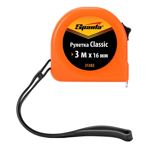 Рулетка Classic,3 м х 16 мм,пластиковый корпус Sparta фото 4 Рулетка Classic,3 м х 16 мм,пластиковый корпус Sparta фото 4