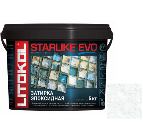Затирка эпоксидная для швов Litokol Starlike Evo S.100 Bianco Assoluto 5 кг