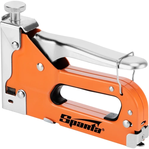 Мебельный регулируемый степлер SPARTA со скобами 200 шт., тип скобы 53, 4-14 мм 42002 фото 10 Мебельный регулируемый степлер SPARTA со скобами 200 шт., тип скобы 53, 4-14 мм 42002 фото 10