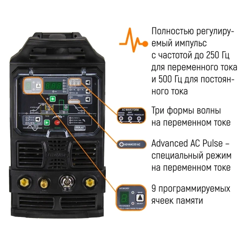 Установка аргонодуговой сварки EVERLAST powertig 255 ext 3EV255P фото 5