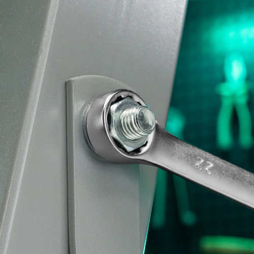 Ключ комбинированный, 22 мм, CrV, матовый хром Stels фото 9