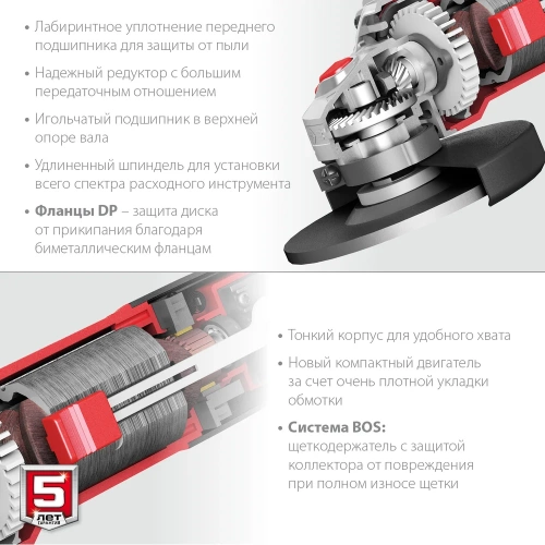 Угловая шлифовальная машина ЗУБР 125 мм, 1000 Вт УШМ-125-1005 фото 6 Угловая шлифовальная машина ЗУБР 125 мм, 1000 Вт УШМ-125-1005 фото 6