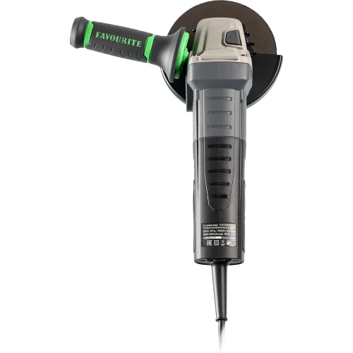 УШМ FAVOURITE 1550 Вт, диск 125/22.2 мм, 5000-8500 об/мин, регулировка скорости, бесщёточный двигатель, плавный пуск, стабилизация оборотов, быстросъёмный кожух, кабель 3 м. 552411550 фото 8 УШМ FAVOURITE 1550 Вт, диск 125/22.2 мм, 5000-8500 об/мин, регулировка скорости, бесщёточный двигатель, плавный пуск, стабилизация оборотов, быстросъёмный кожух, кабель 3 м. 552411550 фото 8