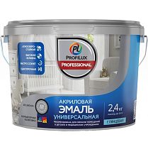 Эмаль акриловая универсальная Profilux Professional база 1 глянцевая белая 2,4 кг