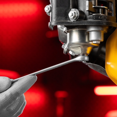 Ключ комбинированный, 10 мм, CrV, матовый хром Matrix фото 9