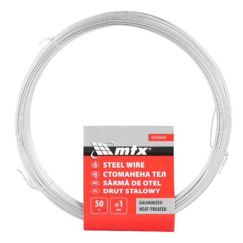 Проволока стальная 50 м, оцинкованная, термообработанная 1 мм Сибртех фото 5