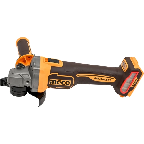 Аккумуляторная угловая шлифмашина INGCO 20В, BL 115/125мм, без АКБ и ЗУ, SUPER INDUSTRIAL CAGLI221153 фото 3