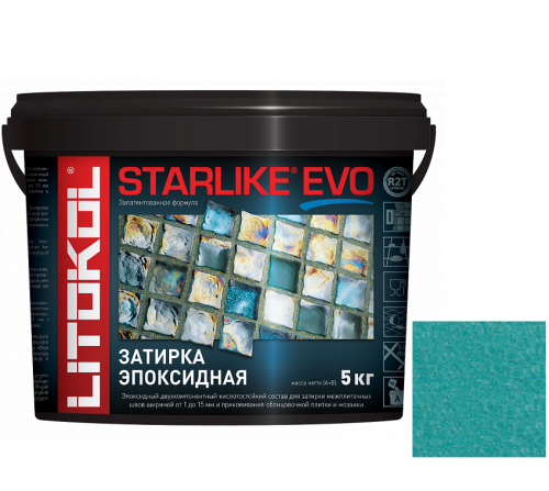 Затирка эпоксидная для швов Litokol Starlike Evo S.410 Verde Smeraldo 5 кг