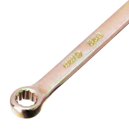 Ключ комбинированный, 6 мм, желтый цинк Сибртех фото 4