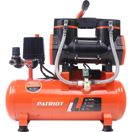 Компрессор поршневой безмасляный Patriot KDS 190 F10 (190 л/мин, 0.95 кВт, 8 бар, 10 л, 2800 об/мин, быстросъем) 526302410 фото 3